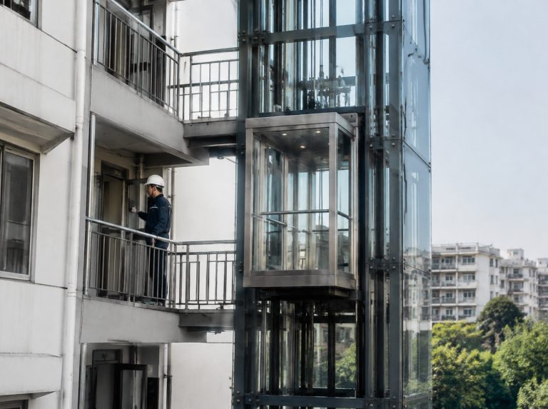 哈尔滨旧楼加建观光电梯